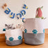 Pet Paws - Grey Rope Personalised Storage Basket